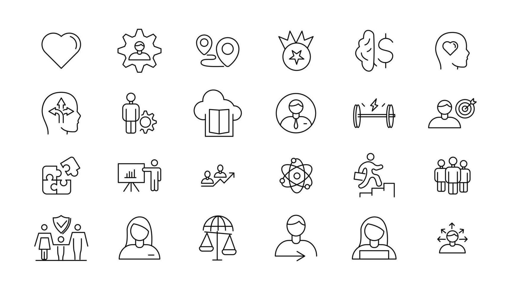 Insurance elements - minimal thin line web icon set. Outline icons collection. vector