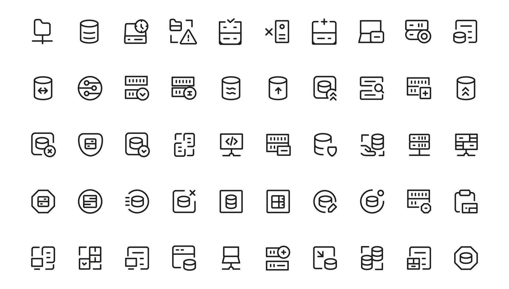 Data Analytic thin line icon set. Data Analysis editable stroke icons. Data analytics, mining, optimization, processing, statistic, monitoring, analysis vector