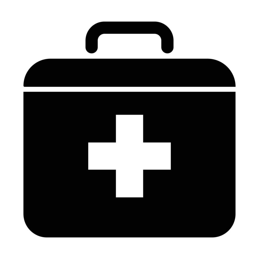 Medical box icon on white background vector