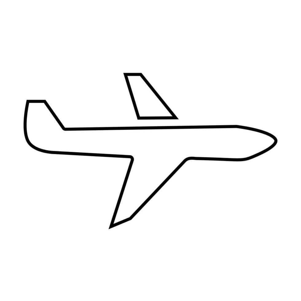 Plane icon on white background vector