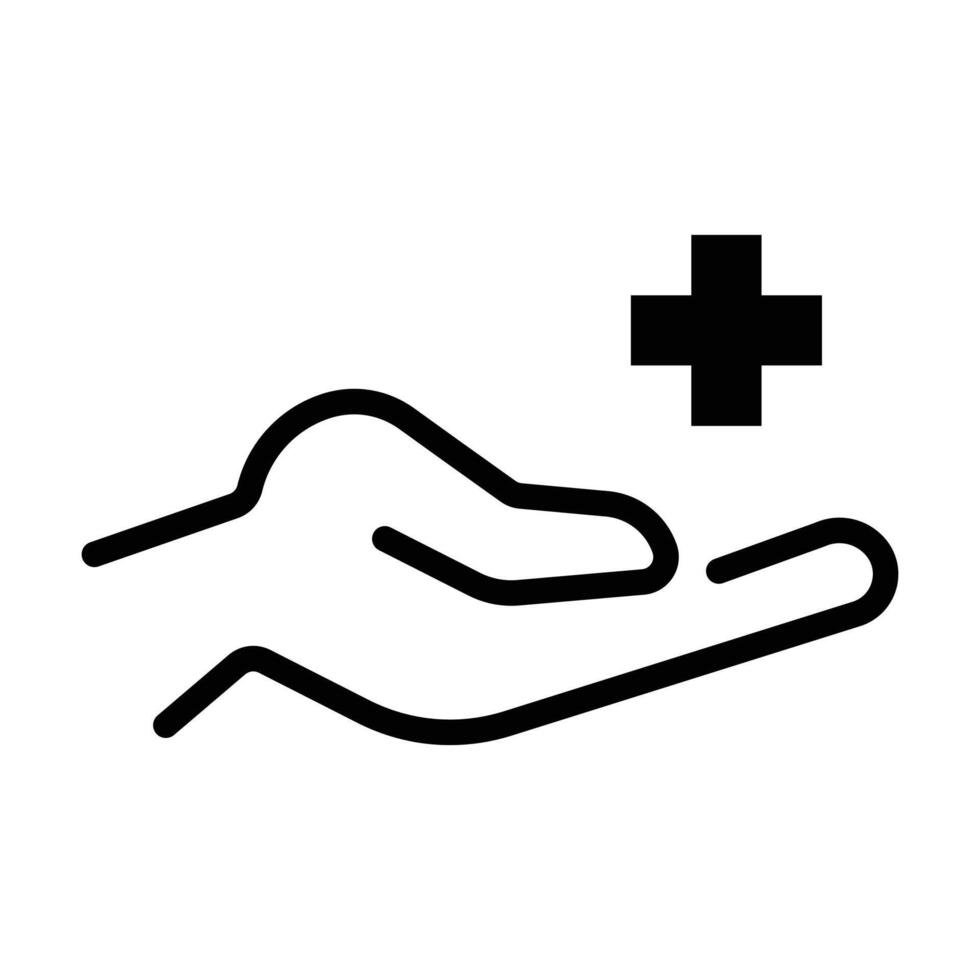 Medical care icon on white background vector