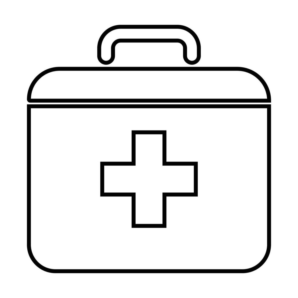 Medical box icon on white background vector