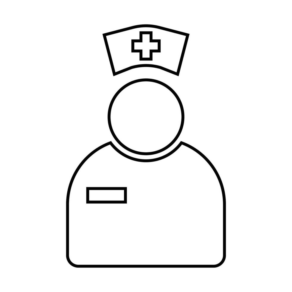 Nurse icon on white background vector