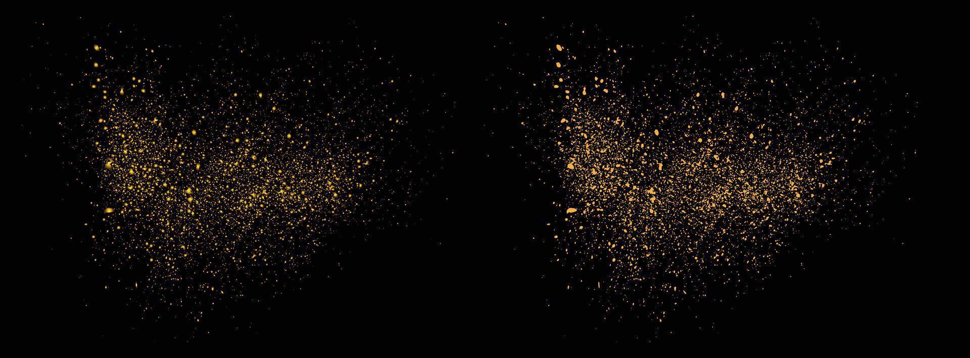Luxury gold glitter star glowing texture element vector