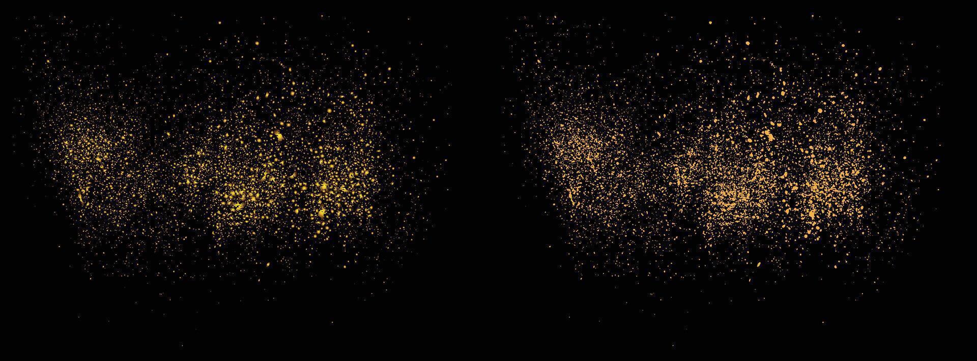 Golden glowing isolated gold glitter splatter vector