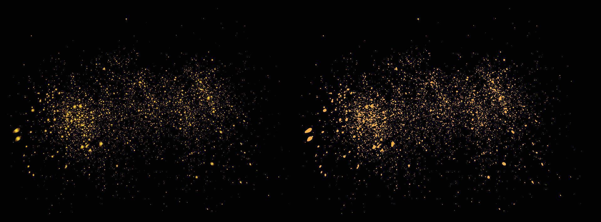 Shiny glow shimmer dust gold glitter luxury glamour texture vector
