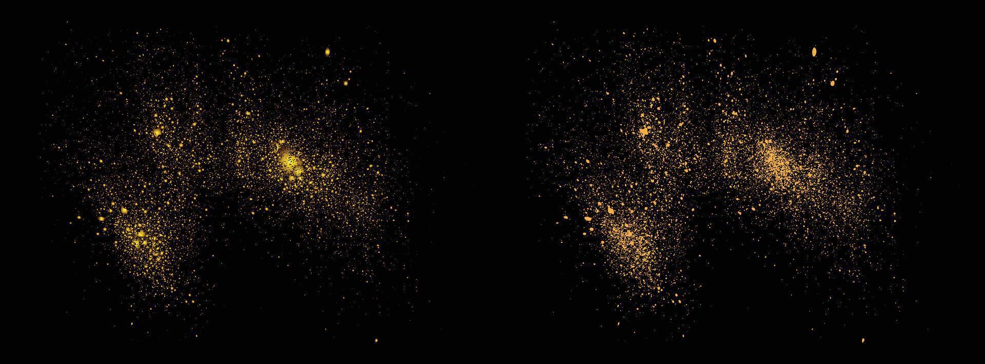 Luxury golden color gold glitter glow confetti texture background vector