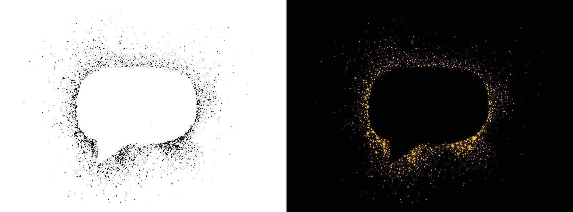 Graffiti spray paint grunge texture bubble frame vector