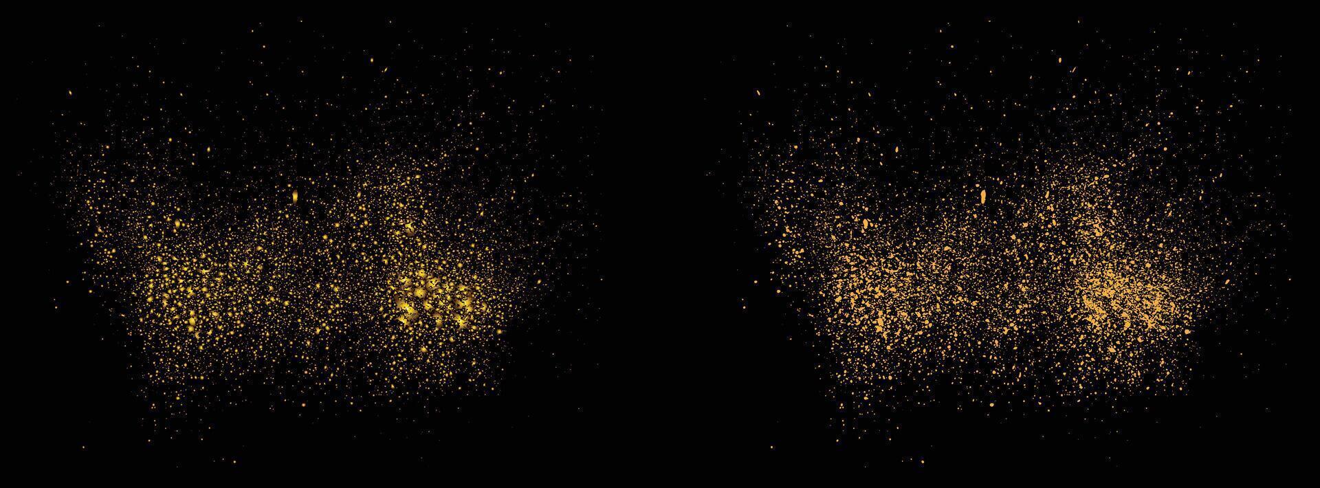 Dust isolated gold glitter confetti bokeh glowing illustration vector
