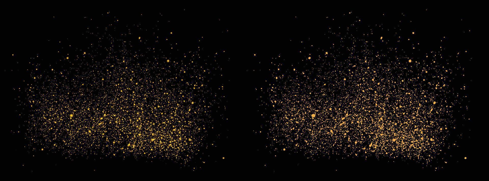 Luxury gold glitter confetti firework element vector