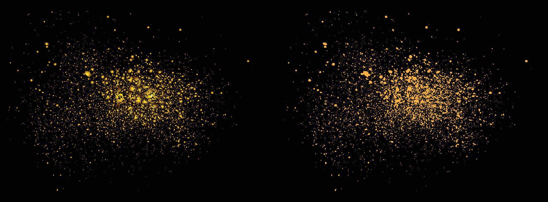 Stardust bokeh gold glitter glowing illustration vector