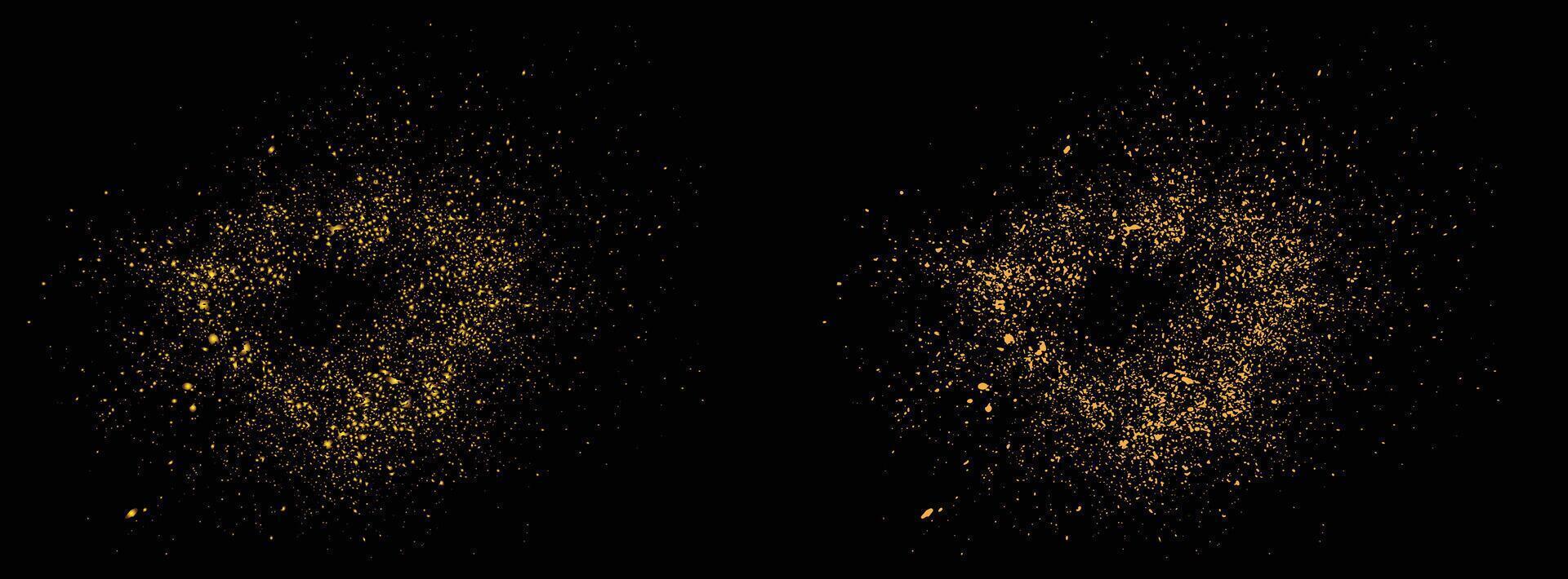Gold glitter luxury illustration magic splatter sparkle background vector