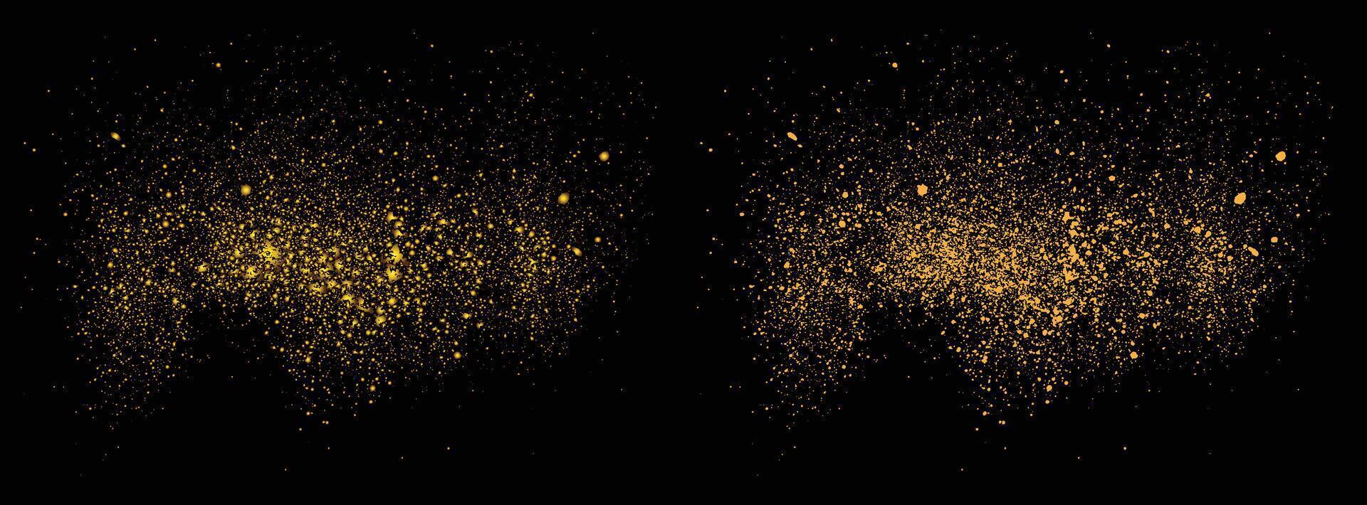 Gold glitter transparent luxury background vector