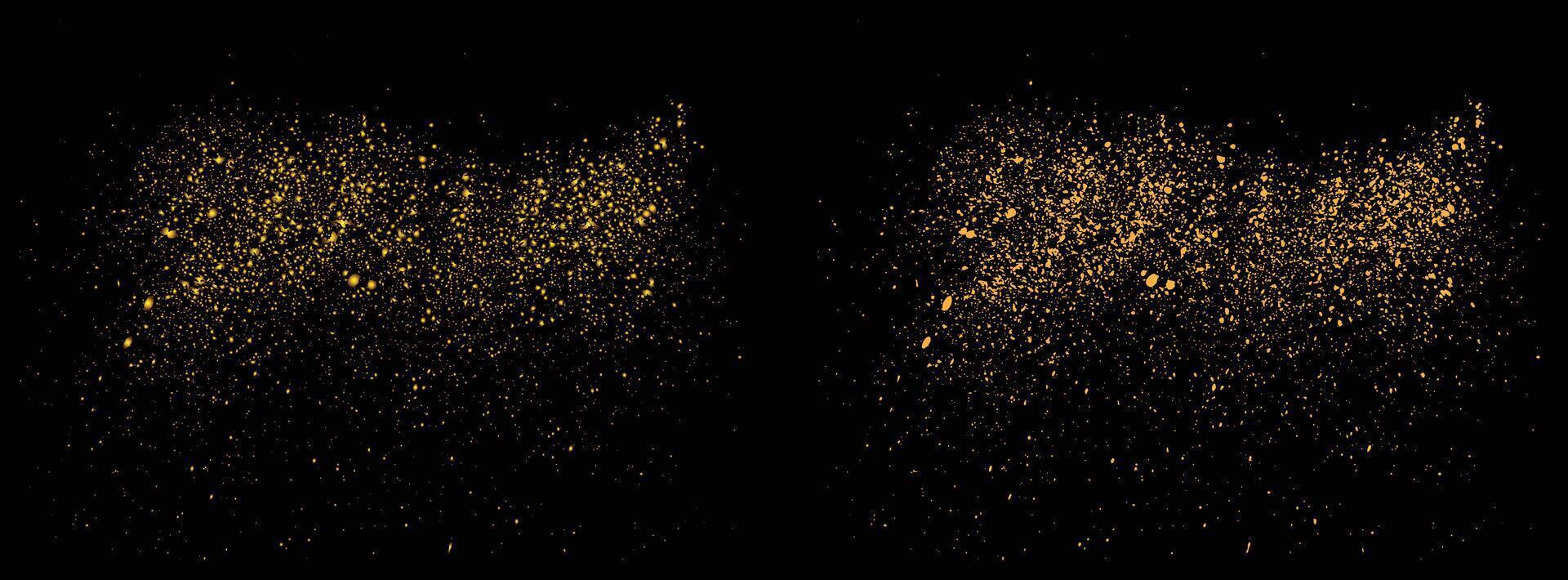 Golden dot glowing effect gold glitter texture vector