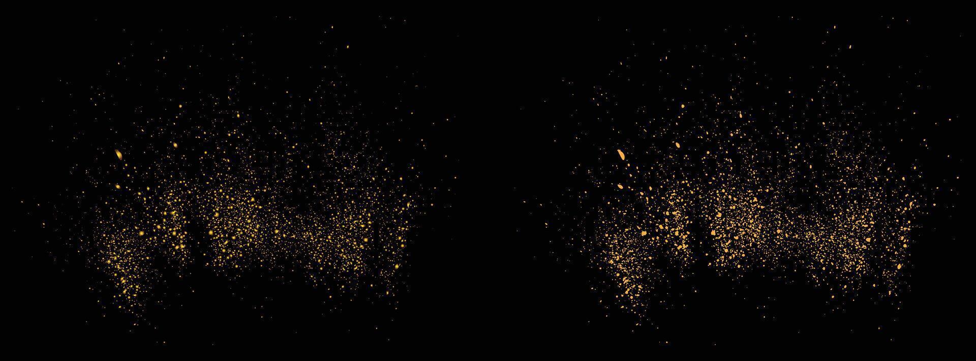 Gold glitter confetti golden color element vector