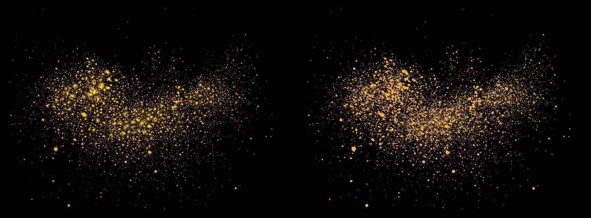 Gold glitter starburst celebratory festive golden background vector
