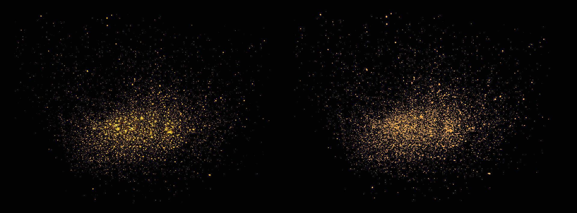 Golden sparkles gold glitter celebratory background vector