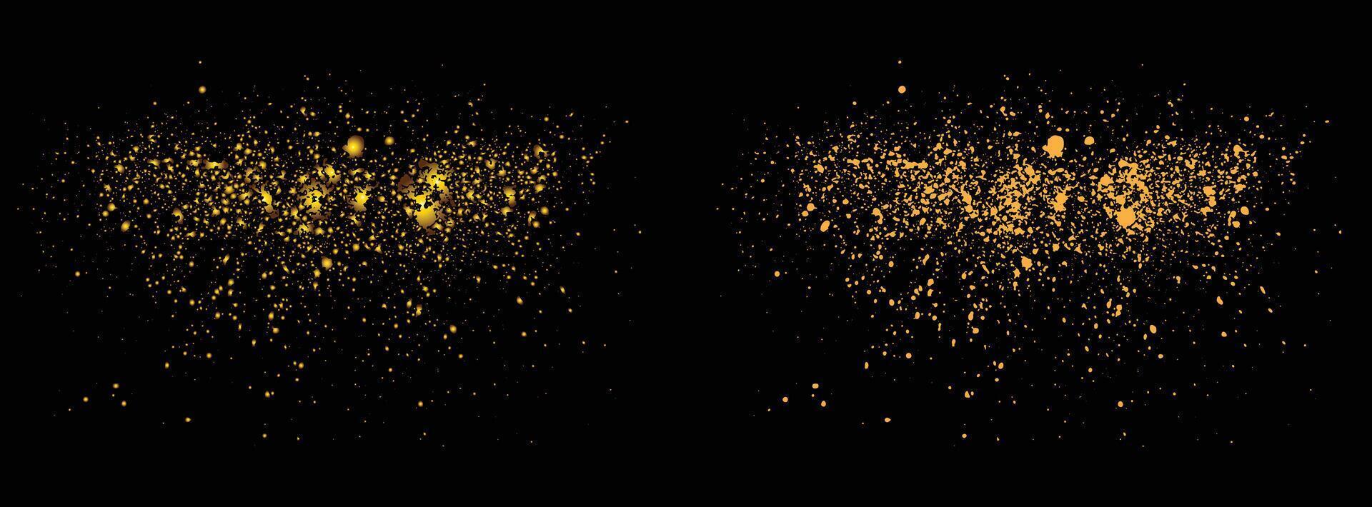 Splatter festive gold glitter confetti dust background vector