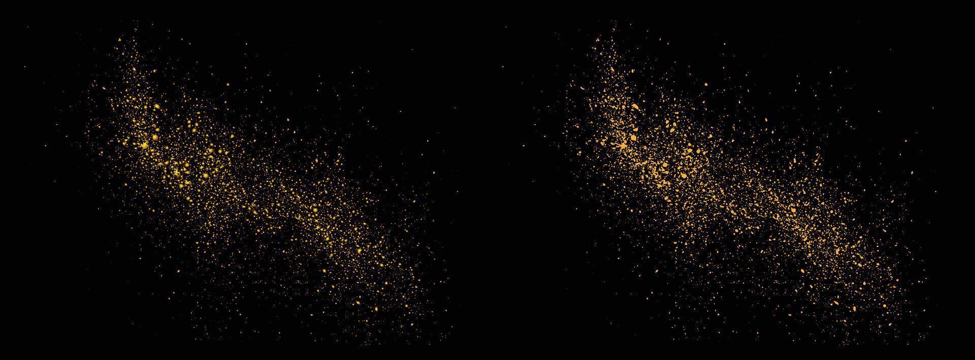 Stardust realistic gold glitter vector