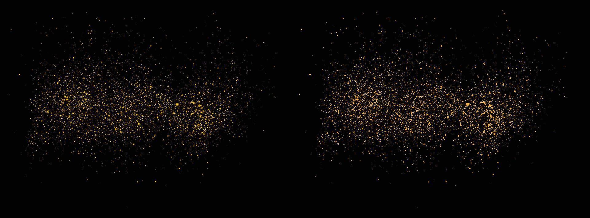Splatter glowing golden sparks gold glitter luxury background vector