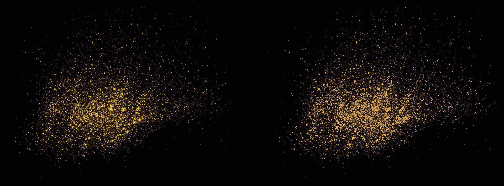 Golden sparkles gold glitter glamour background vector