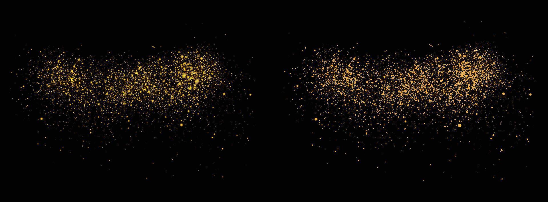Abstract gold glitter luxury festive confetti decoration vector