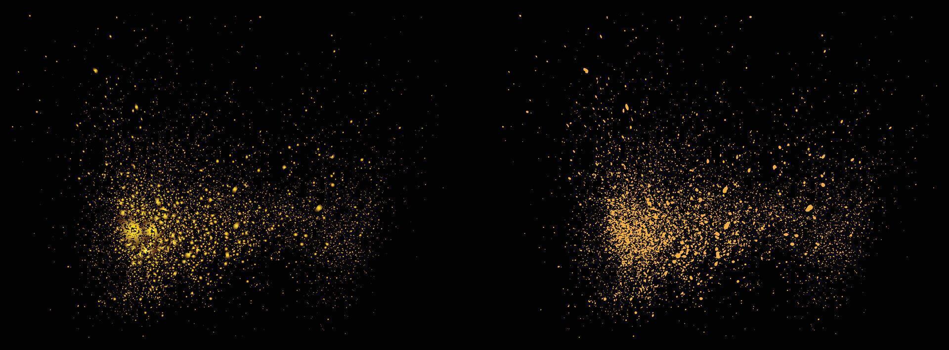 Illustration spray gold glitter stardust texture vector