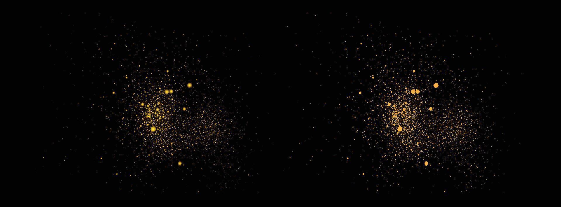 Golden color confetti gold glitter glamour grunge texture background vector