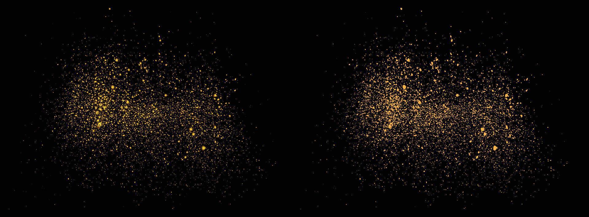 Gold glitter luxury stardust confetti background vector