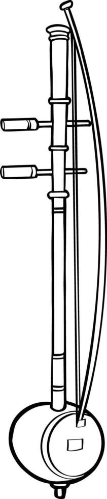 Saw u Thai string music instrument vector