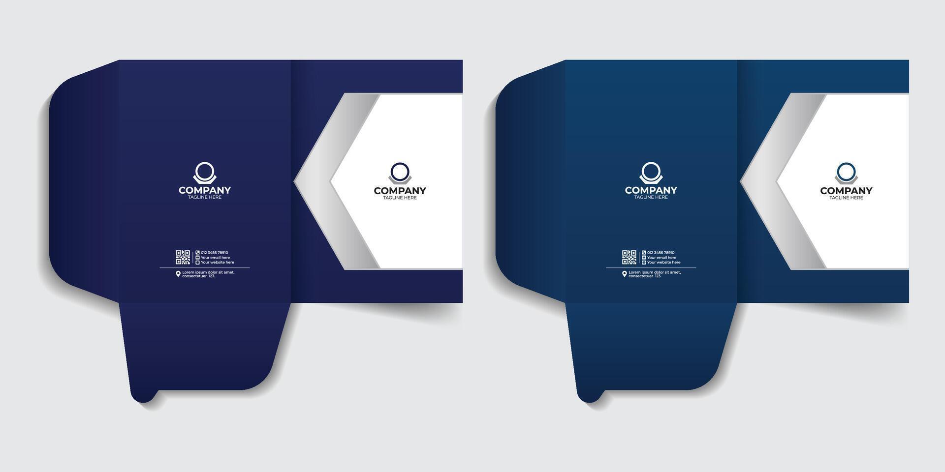 File folder design for your company presentation. company folder, business folder, business document, report cover template design. vector