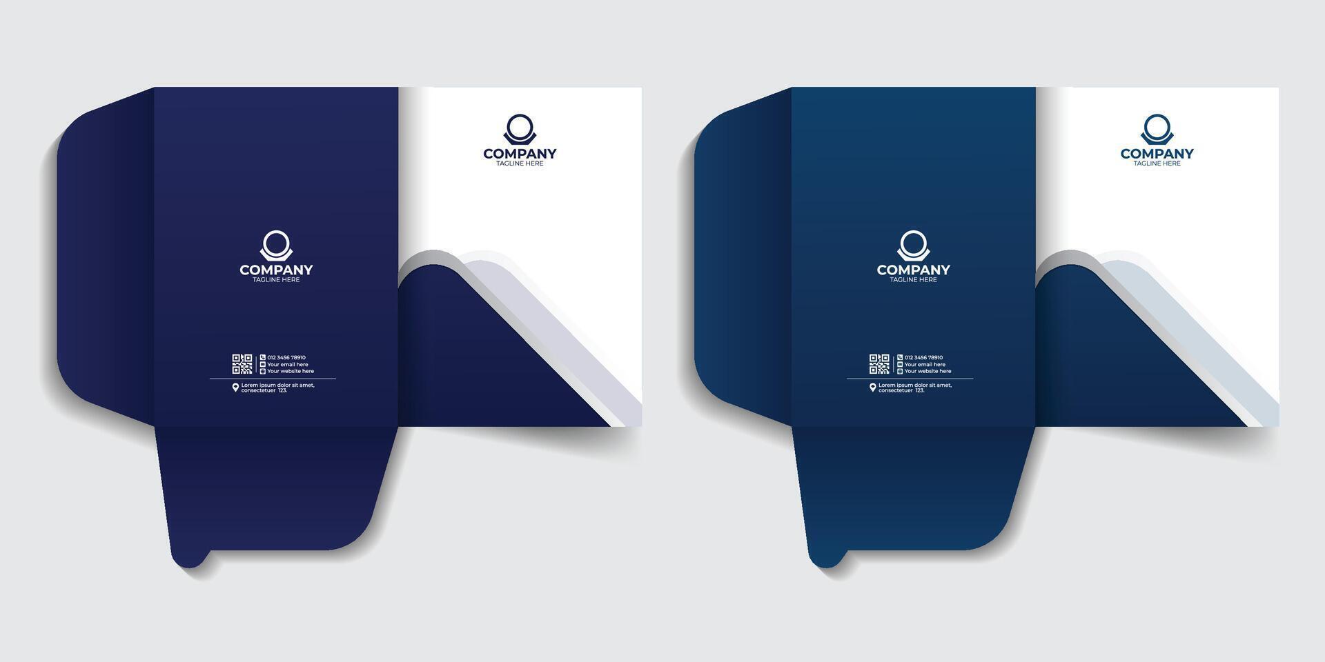 Presentation folder template, for office or company document folder design. Creative, colorful, modern and unique file folder design for your business. vector