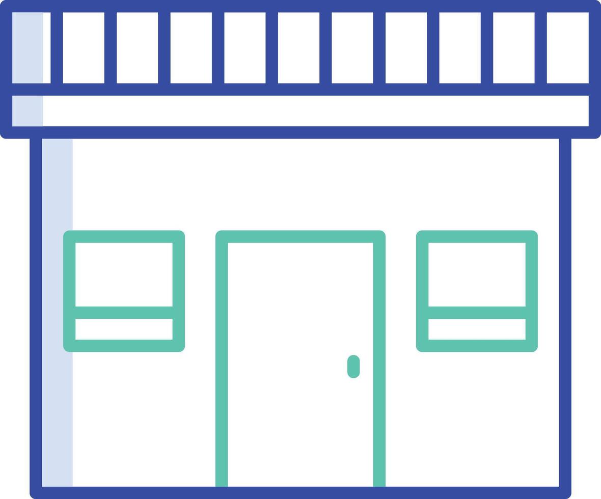 House outline color illustration vector