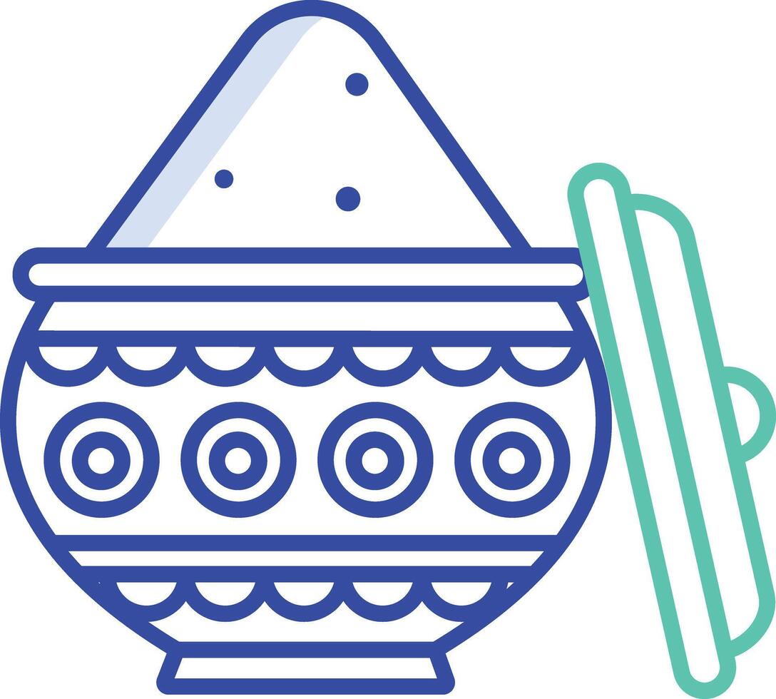 Kumkuma outline color illustration vector