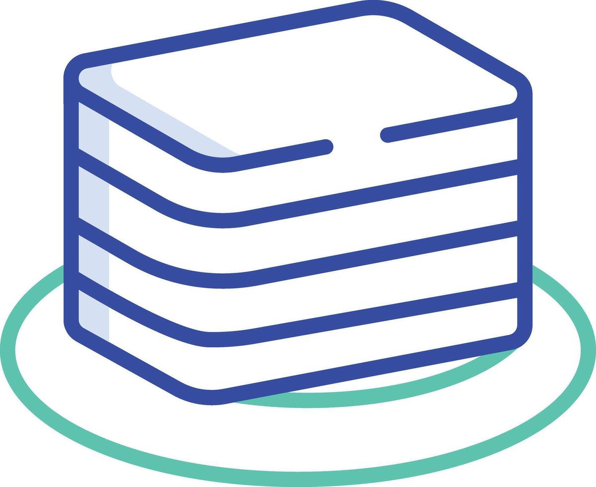 Lapis Cake outline color illustration vector