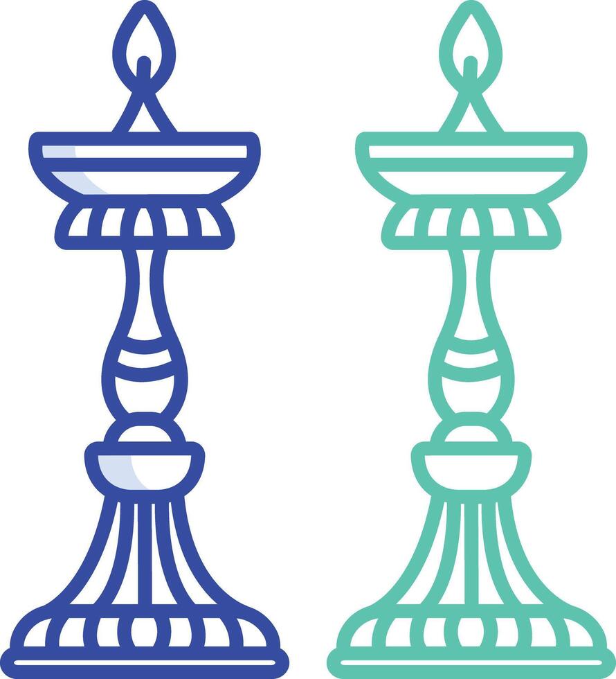 Dia Lamp outline color illustration vector