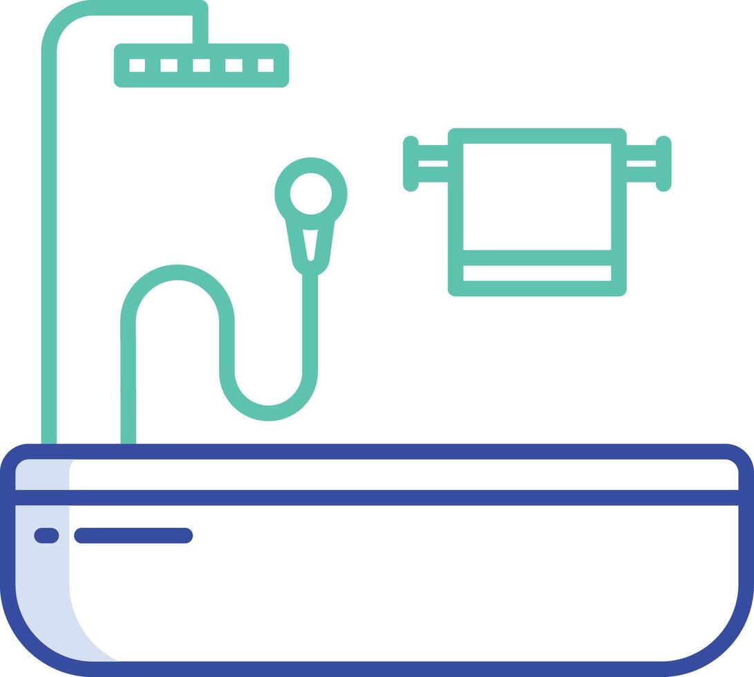 Jacuzzi outline color illustration vector