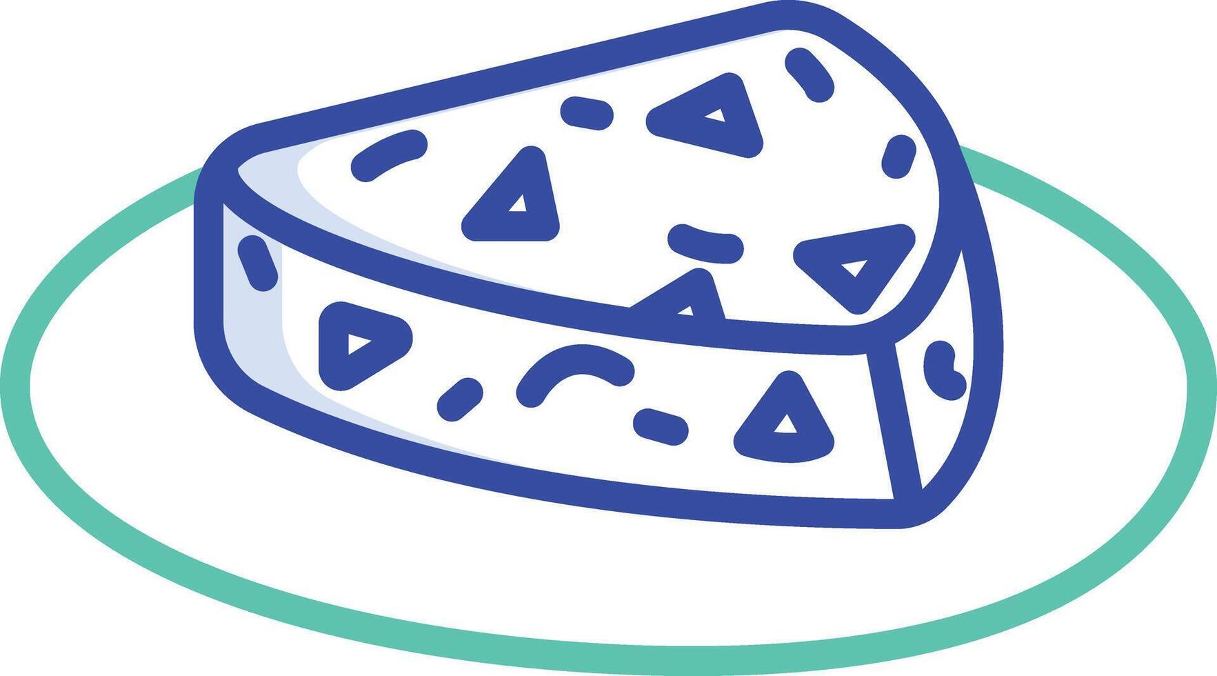 Frittata dish outline color illustration vector