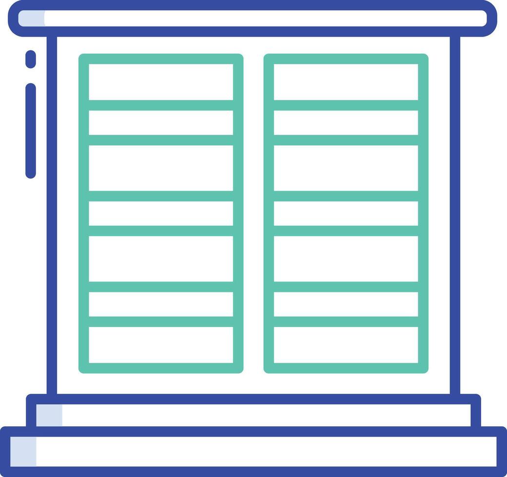 window outline color illustration vector