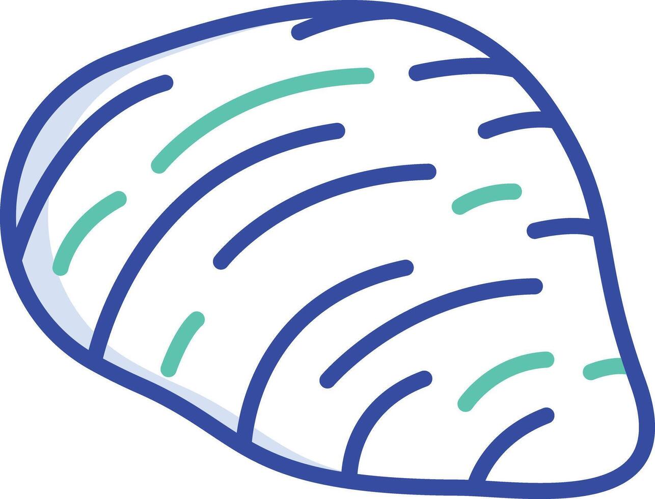 Sfogliatelle outline color illustration vector