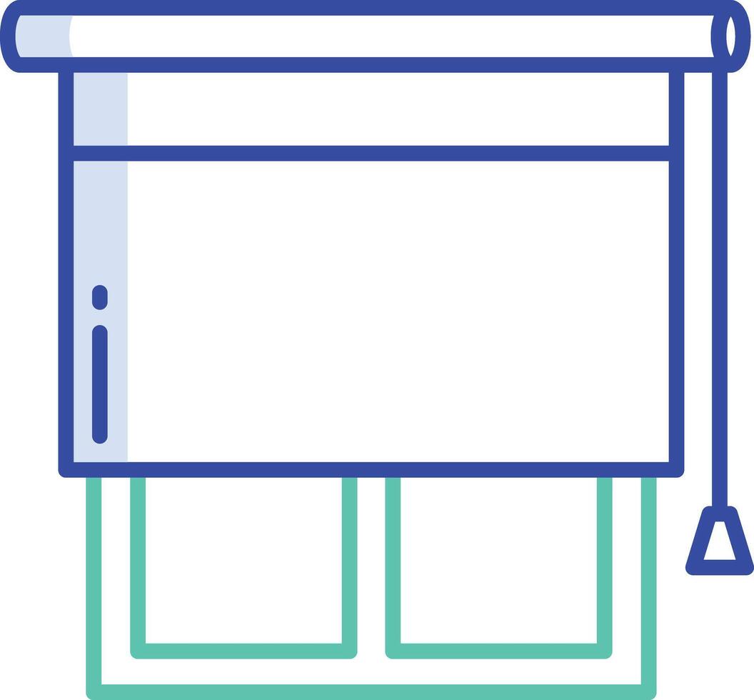 Window curtain outline color illustration vector