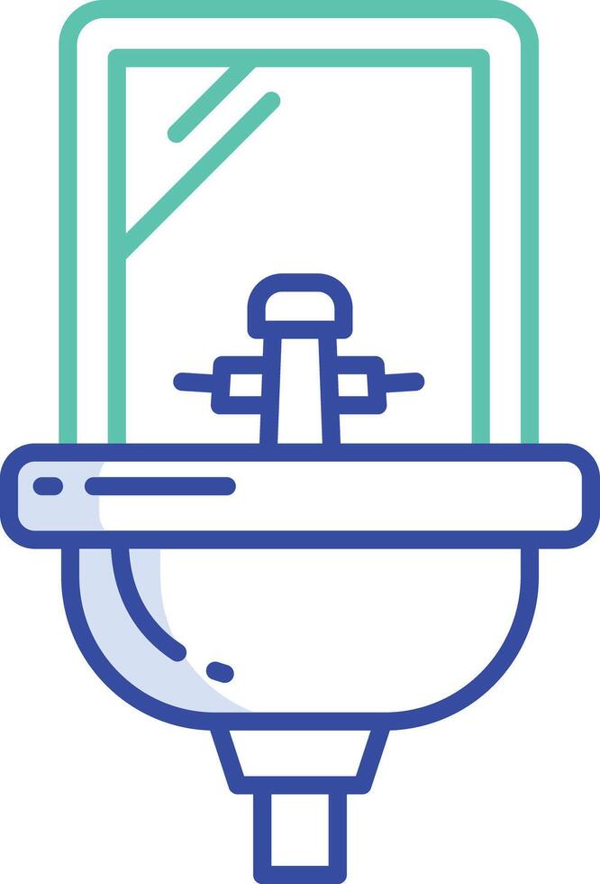 Hand wash outline color illustration vector