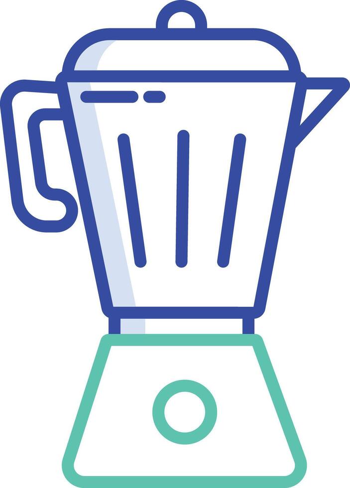 Coffee Pot outline color illustration vector