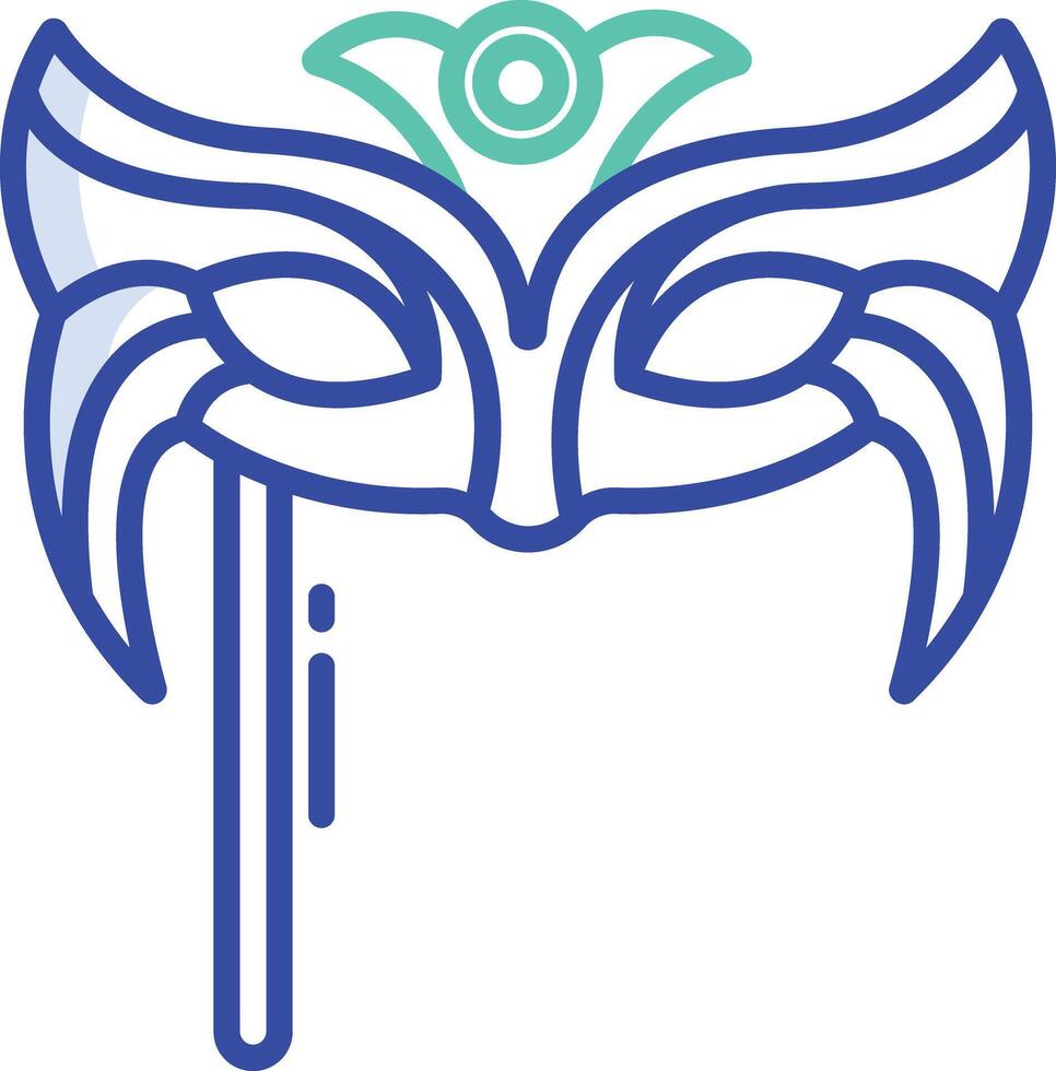 Mask outline color illustration vector
