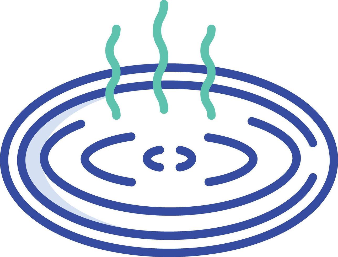 Onsen outline color illustration vector