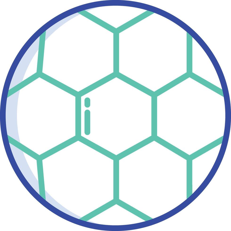 Soccer Ball outline color illustration vector