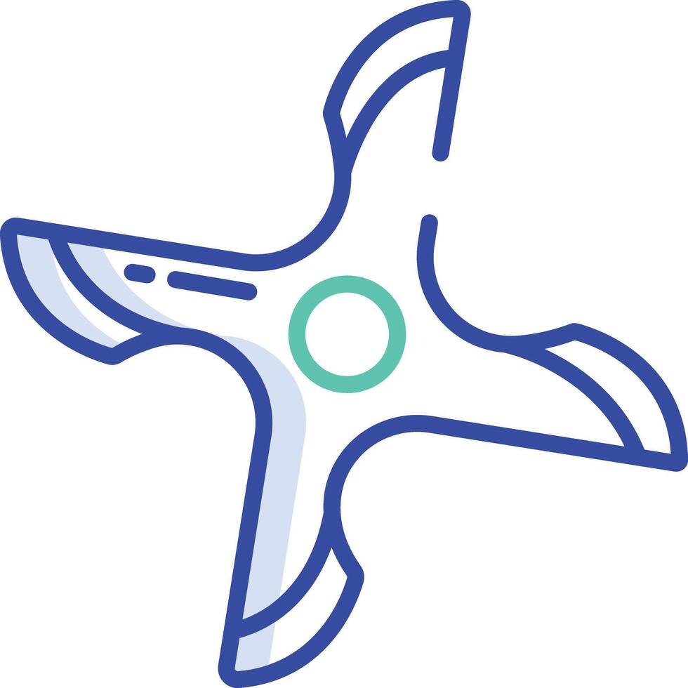 Shuriken outline color illustration vector