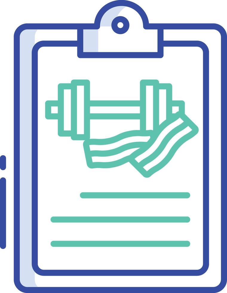 Keto plan outline color illustration vector