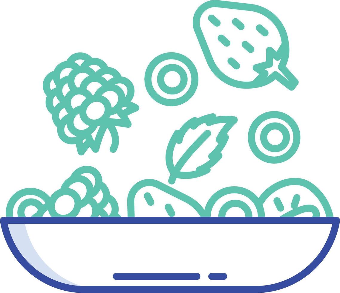 Berries outline color illustration vector