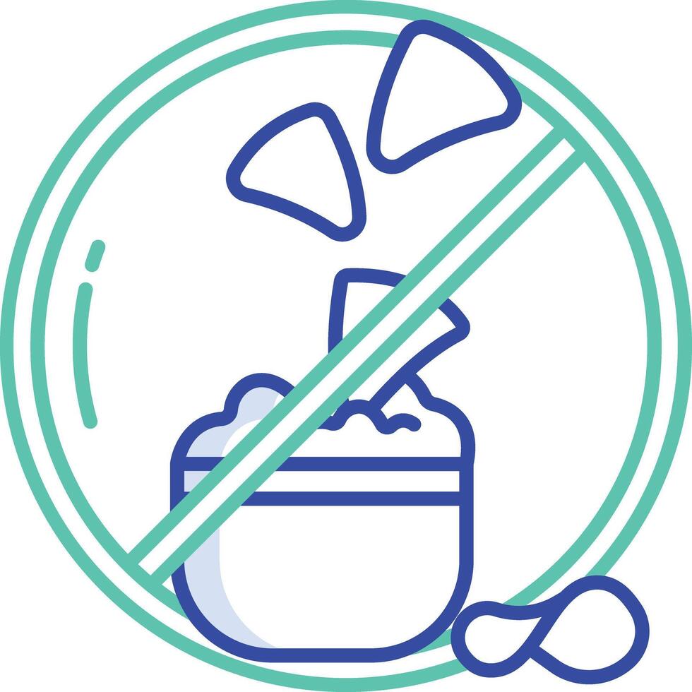 Avoid Chips outline color illustration vector
